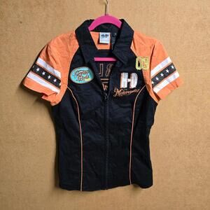 VINTAGE HARLEY DAVIDSON CRUISER GIRLS MOTORCYCLE SHIRT SZ WOMEN'S MEDIUM